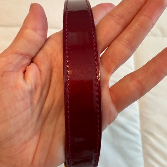 Christian Dior Patent Saddle Bag Dark Red - Picture 11 of 15